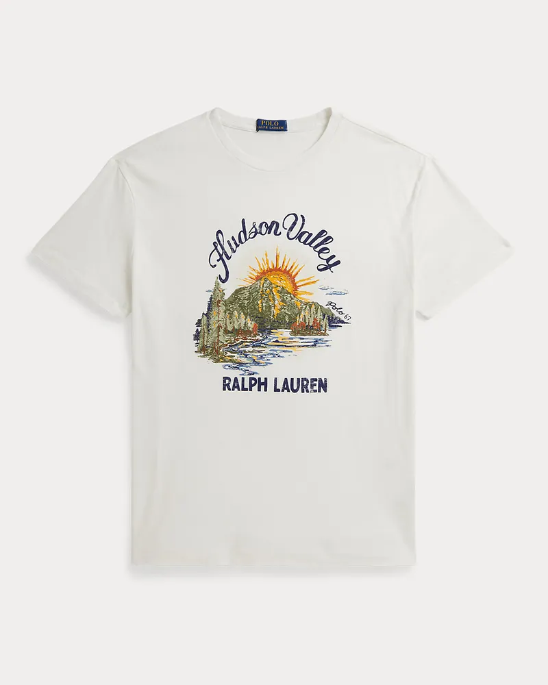 Ralph Lauren Classic-Fit T-Shirt aus Jersey mit Grafik White