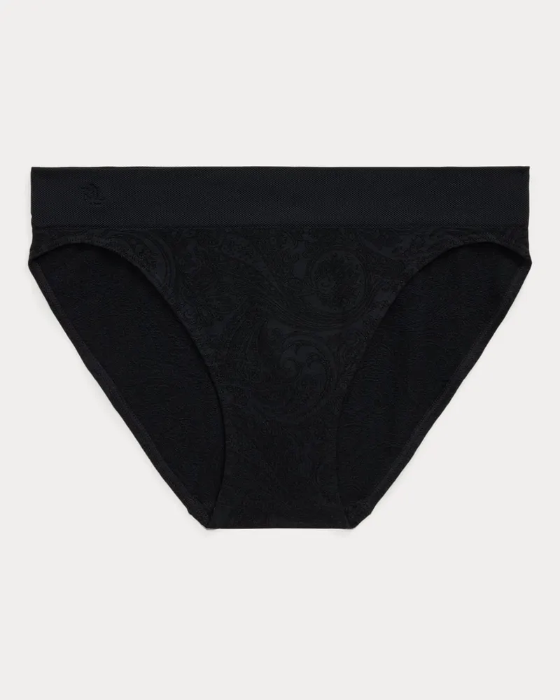 Ralph Lauren Bikini-Slip aus Jersey mit Paisley-Motiv Black