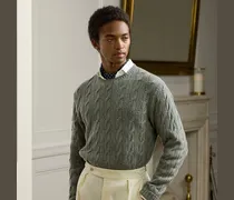 Kaschmirpullover mit Zopfmuster