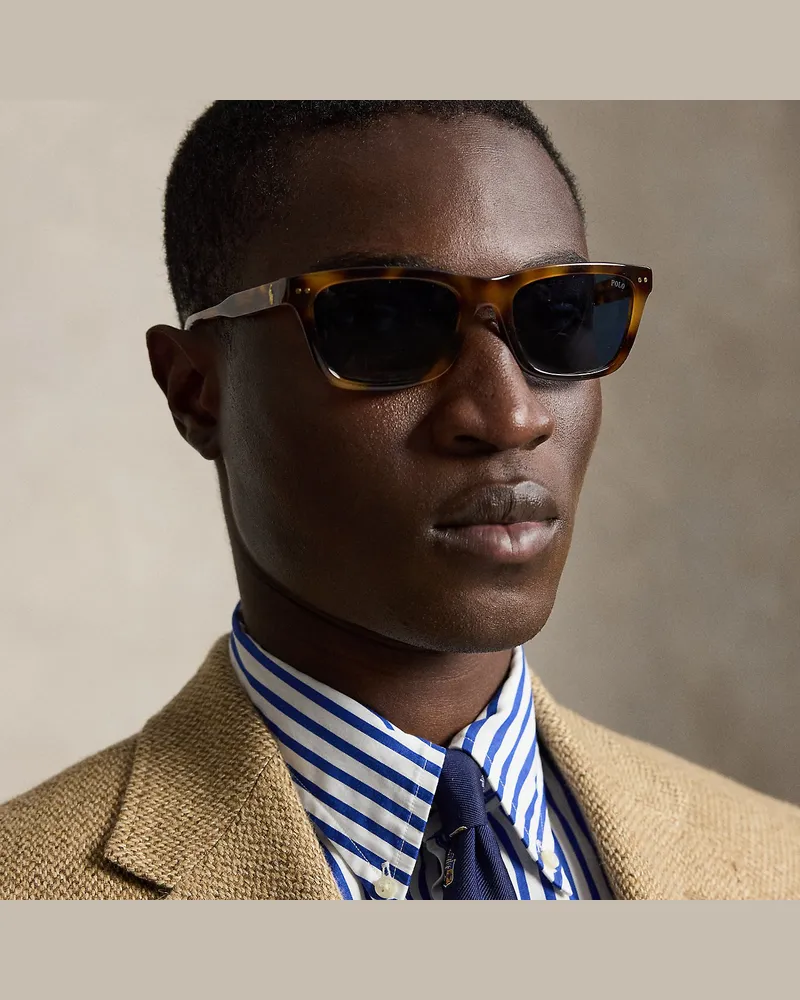 Ralph Lauren Sonnenbrille mit Rugby-Streifen Red
