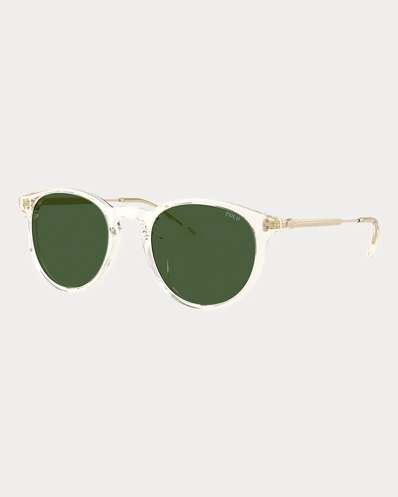 Ralph Lauren Runde Sonnenbrille mit Füllfeder-Details Yellow