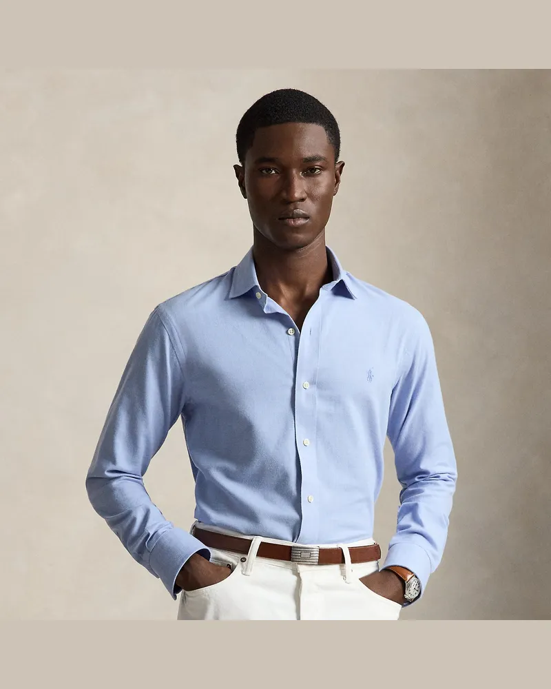 Ralph Lauren Custom-Fit Performance-Hemd aus Twill Blue