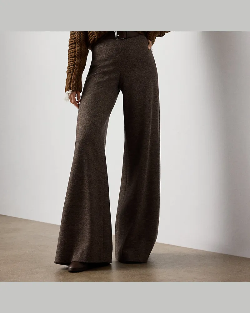Ralph Lauren Jerseyhose Isaiah mit weitem Bein Brown