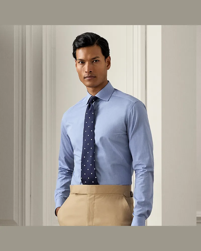 Ralph Lauren Fil-à-Fil-Hemd Blue