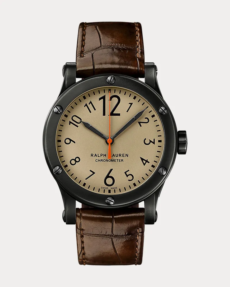Ralph Lauren Chronometer 45 MM aus Stahl Green