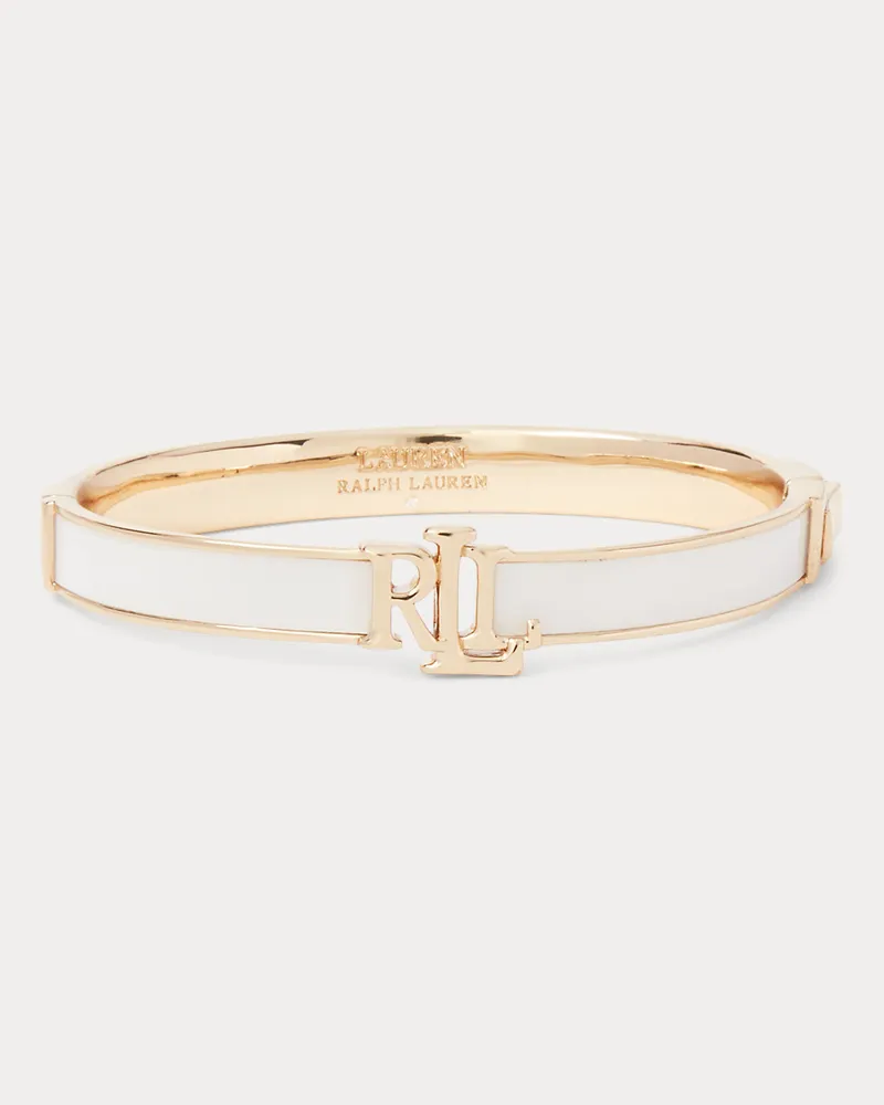 Ralph Lauren Goldfarbener Scharnierarmreif mit Logo Gold