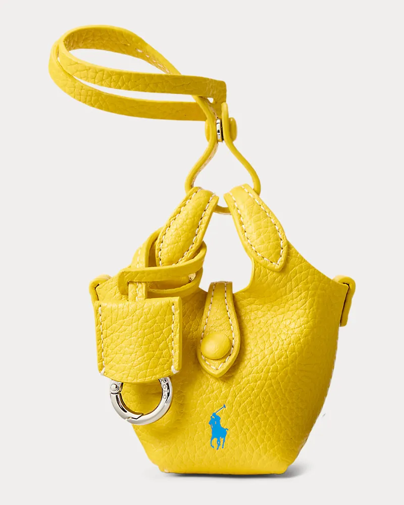 Ralph Lauren Taschenanhänger Polo Play aus Leder Yellow