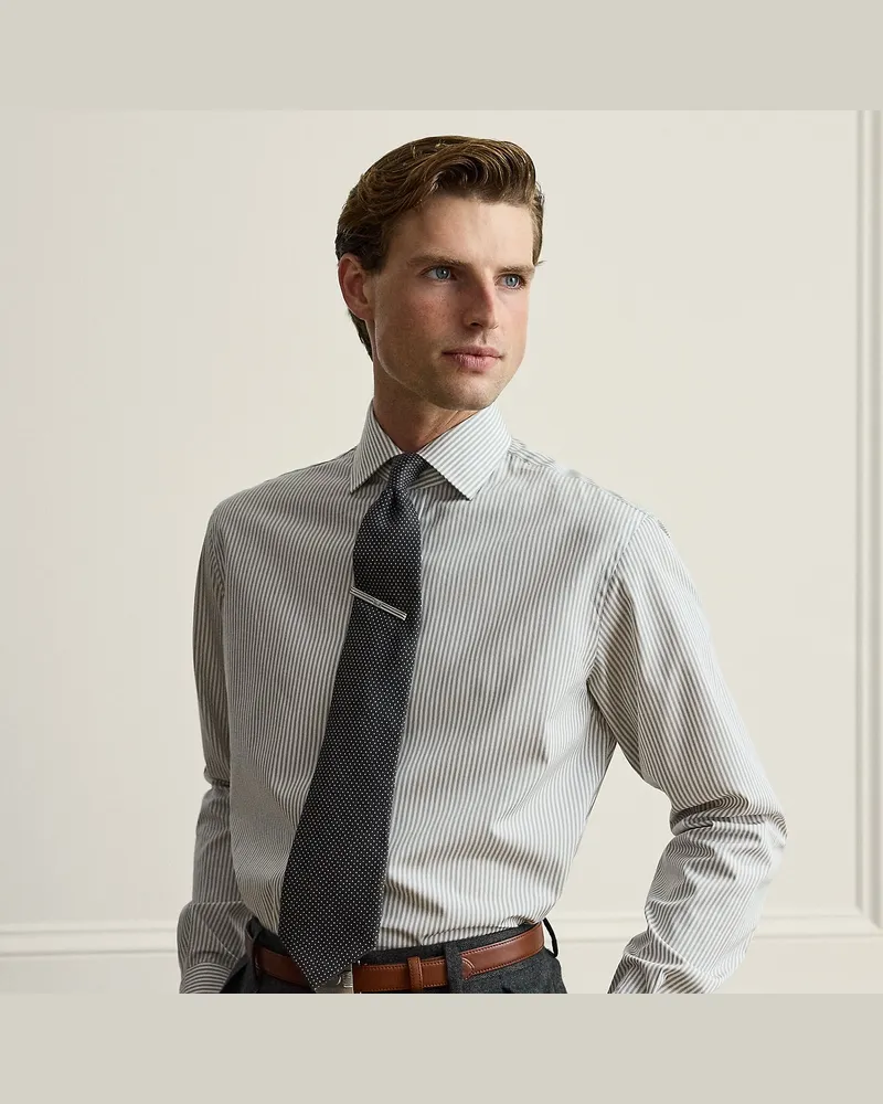 Ralph Lauren Popeline-Hemd mit Bengalstreifen Grey