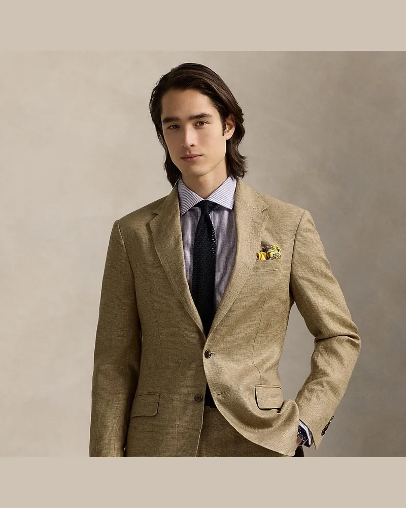 Ralph Lauren Elegantes Polo-Sakko mit feinem Muster Tan