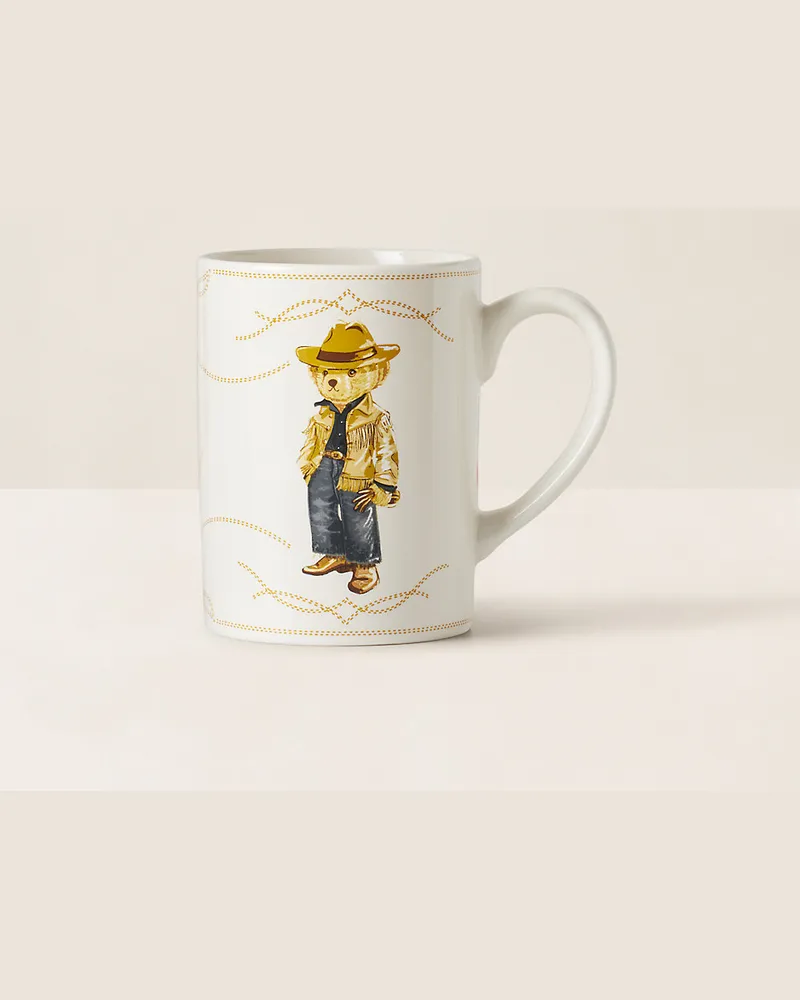Ralph Lauren Home Tasse mit Western Polo Bear White