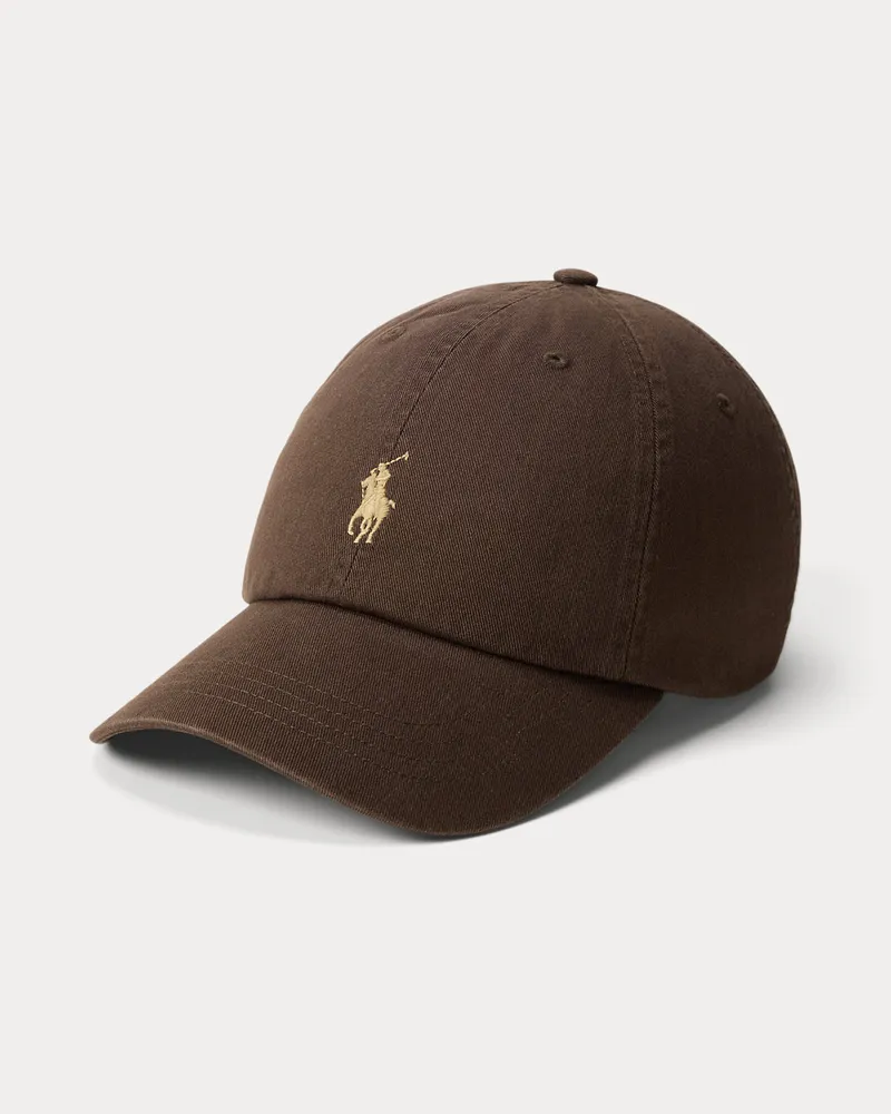 Ralph Lauren Klassische Baumwollchino-Baseballkappe Brown