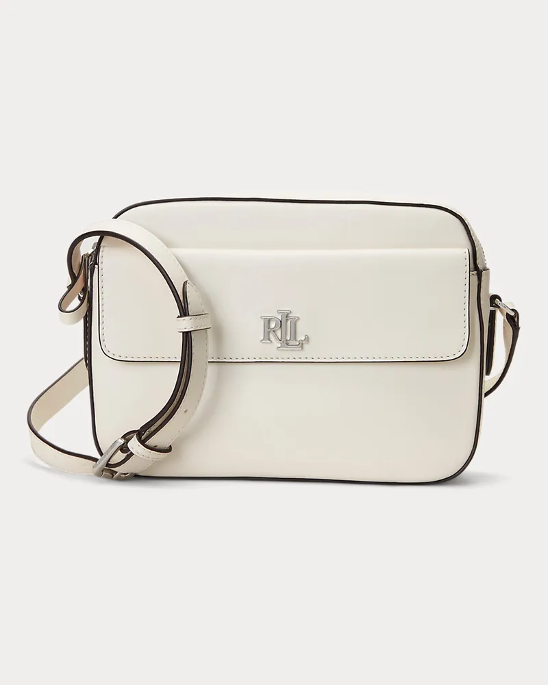 Ralph Lauren Mittelgroße Kameratasche Marcy aus Leder White