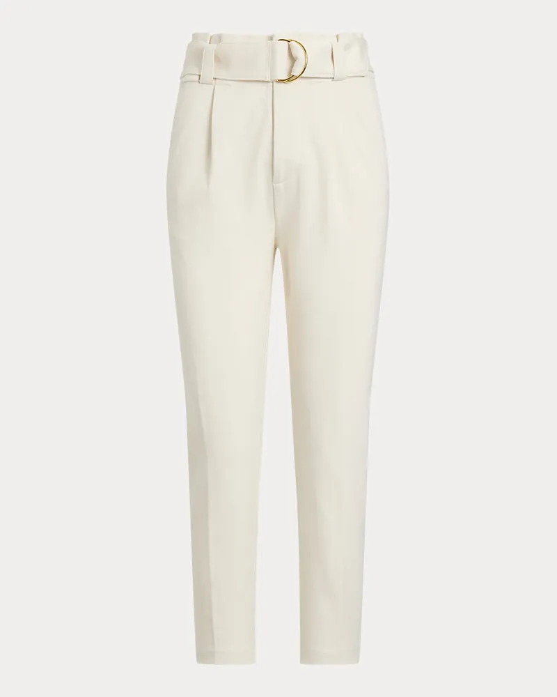 Ralph Lauren Bundfaltenhose aus Ponté Cream