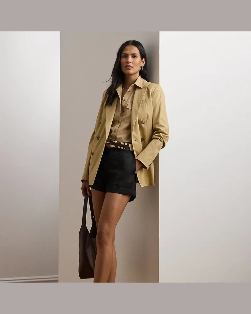 Ralph Lauren Twillshorts mit Falten Black