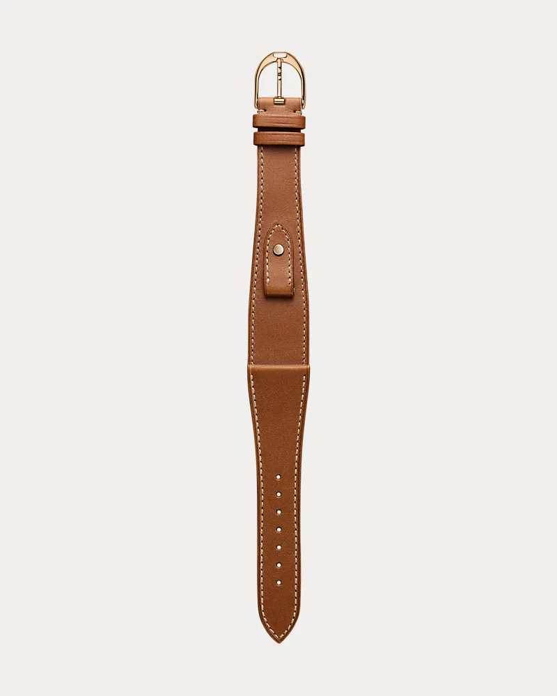 Ralph Lauren Medium-Stirrup-Armband aus Kalbsleder Tan