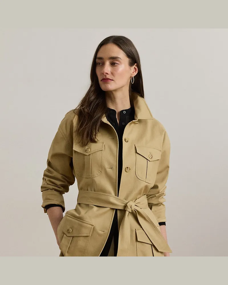 Ralph Lauren Feldjacke aus Baumwollstretch Tan