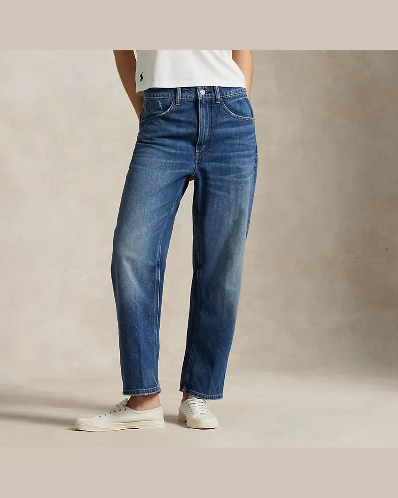 Ralph Lauren Legere, konisch zulaufende Jeans Blue