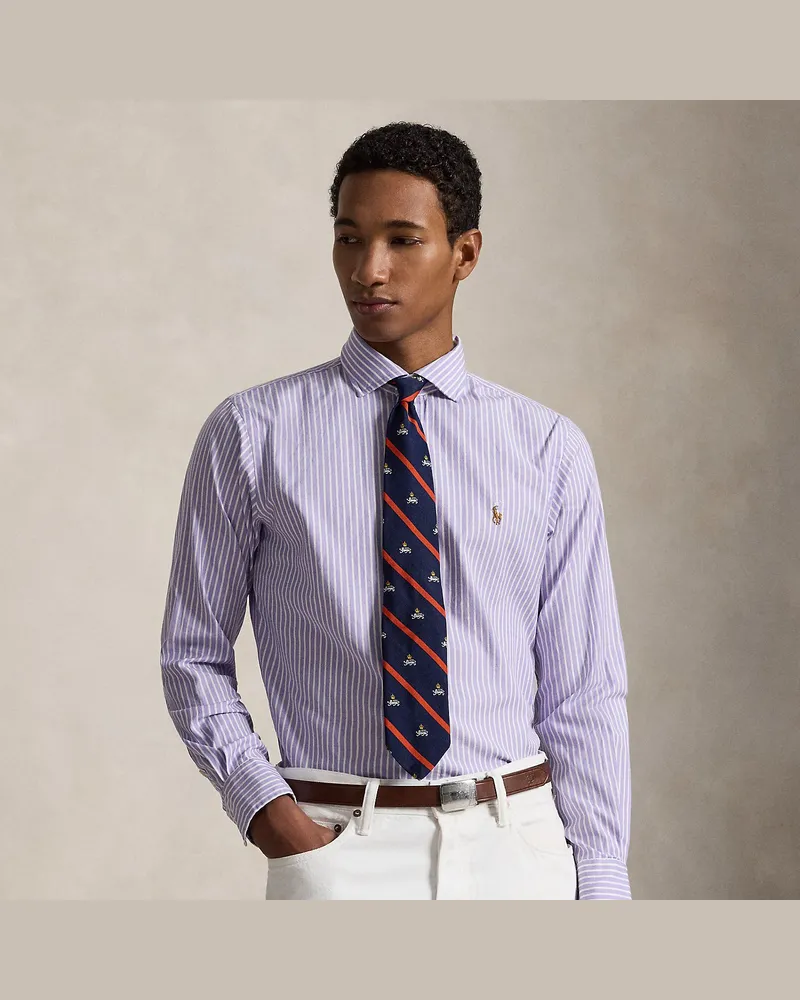 Ralph Lauren Custom-Fit Oxfordhemd mit Streifen Purple
