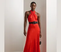 Neckholder-Abendkleid mit Gürtel