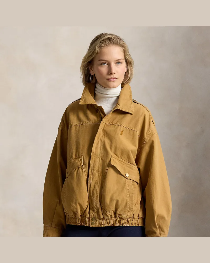 Ralph Lauren Utility-Jacke aus Baumwollsegeltuch Tan
