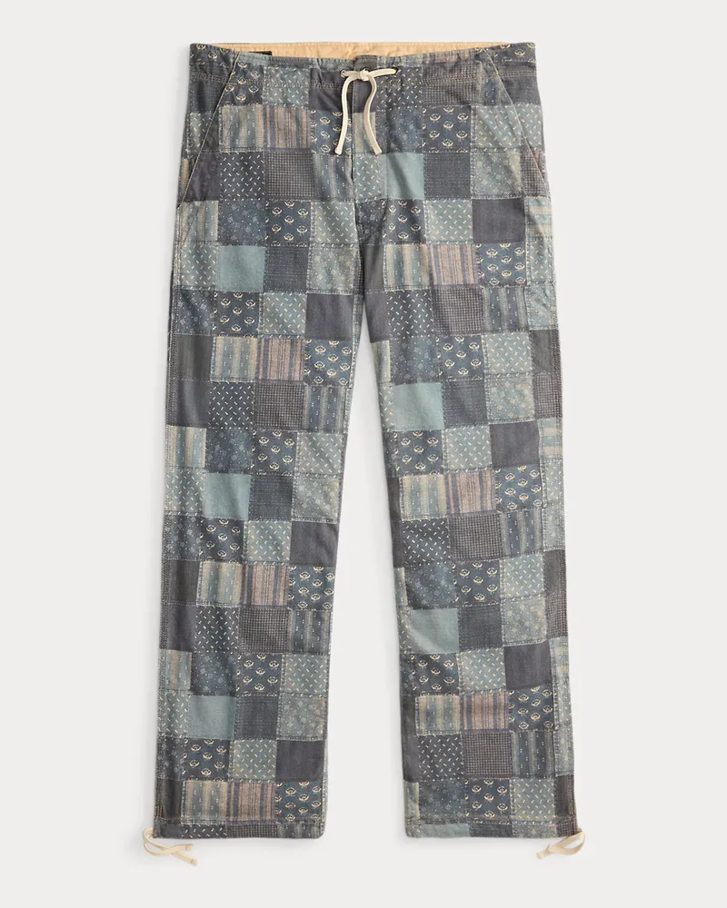 Ralph Lauren Hose aus Jersey mit Patchwork-Muster Blue