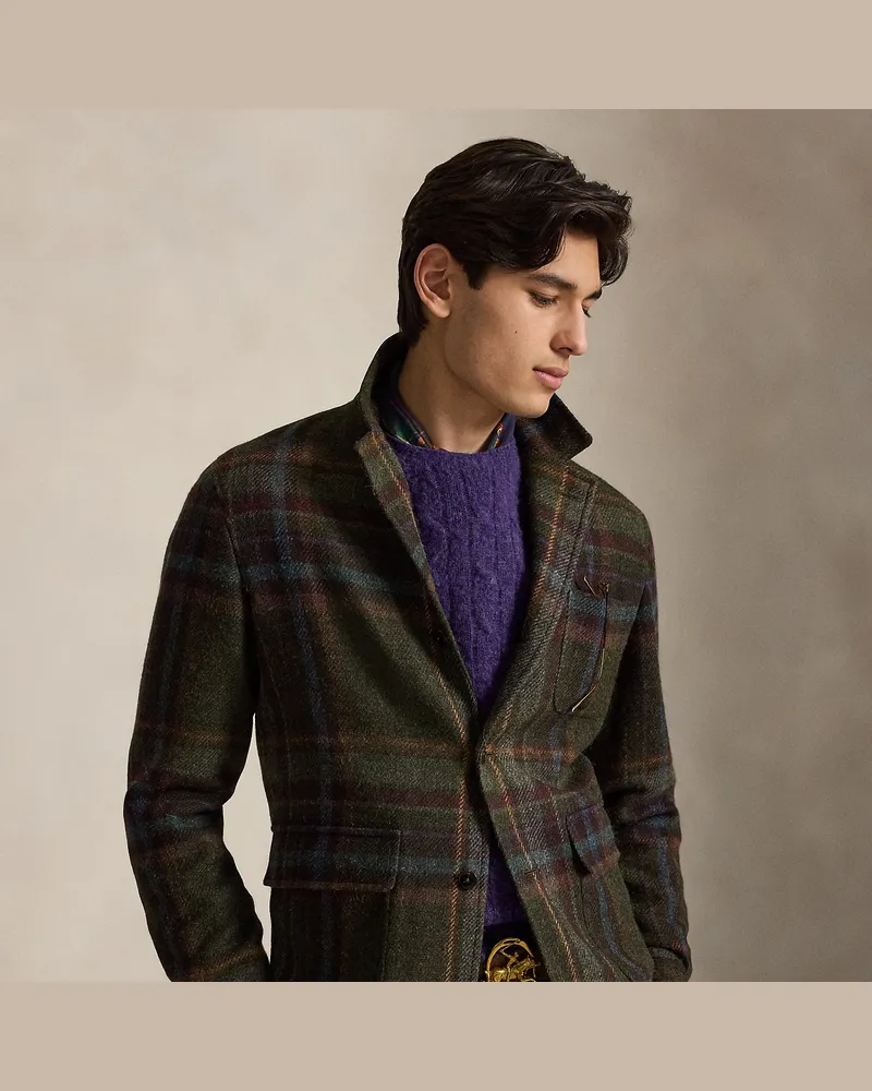 Ralph Lauren Kariertes Tailored-Fit Tweed-Sakko Green