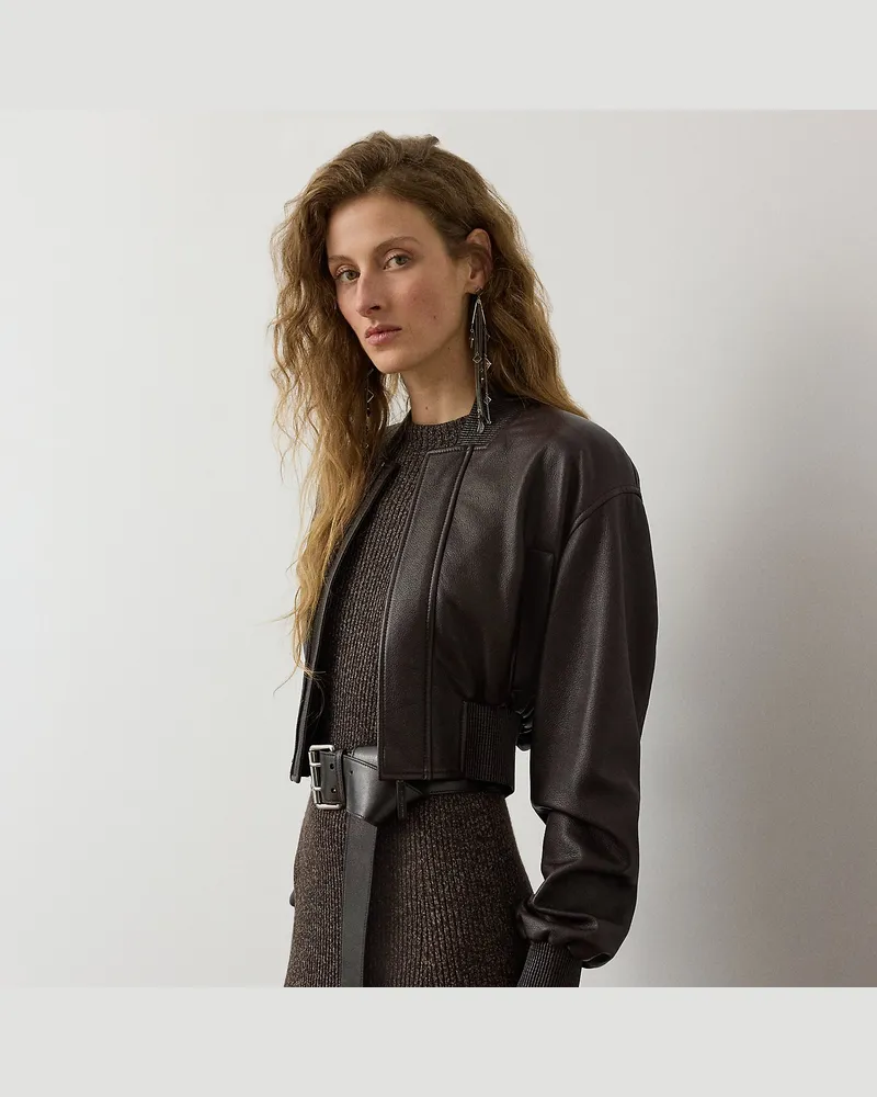 Ralph Lauren Fliegerjacke Noland aus Lammleder Brown