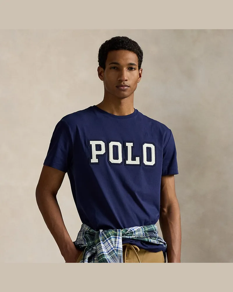 Ralph Lauren Classic-Fit Jersey-T-Shirt mit Logo Blue