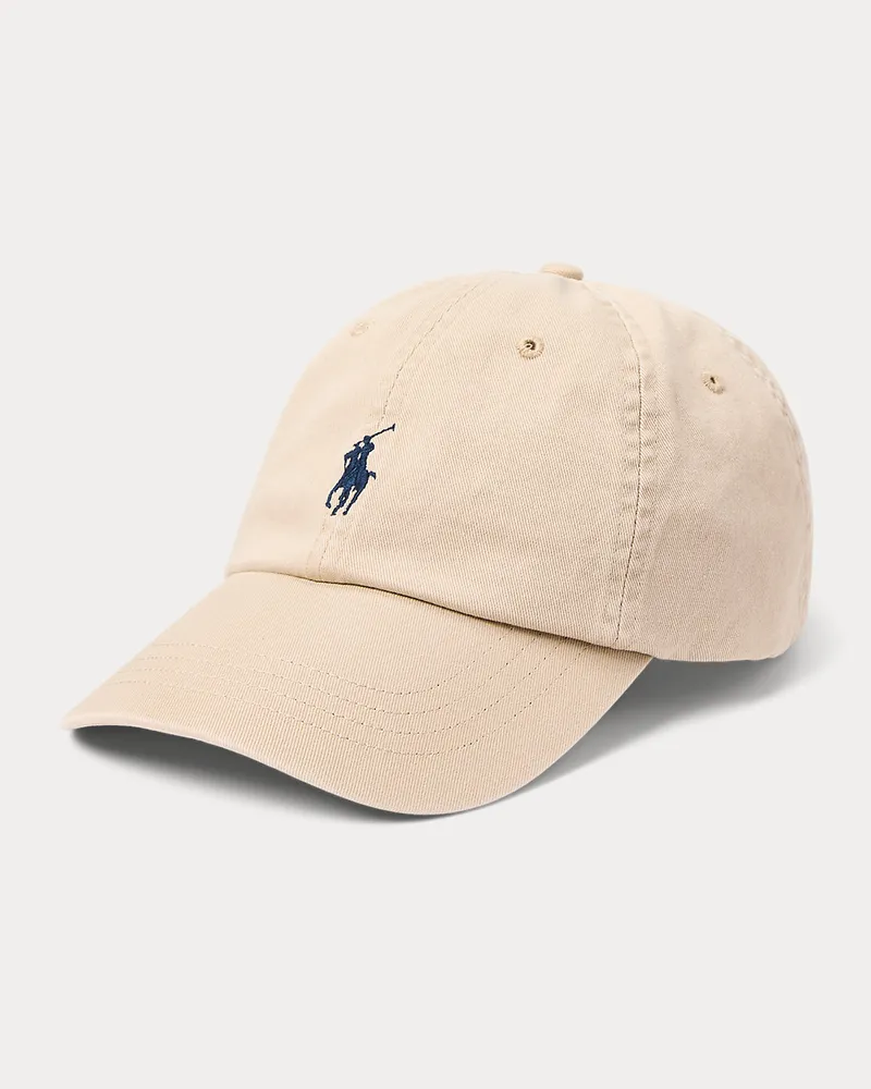 Ralph Lauren Klassische Baumwollchino-Baseballkappe Tan