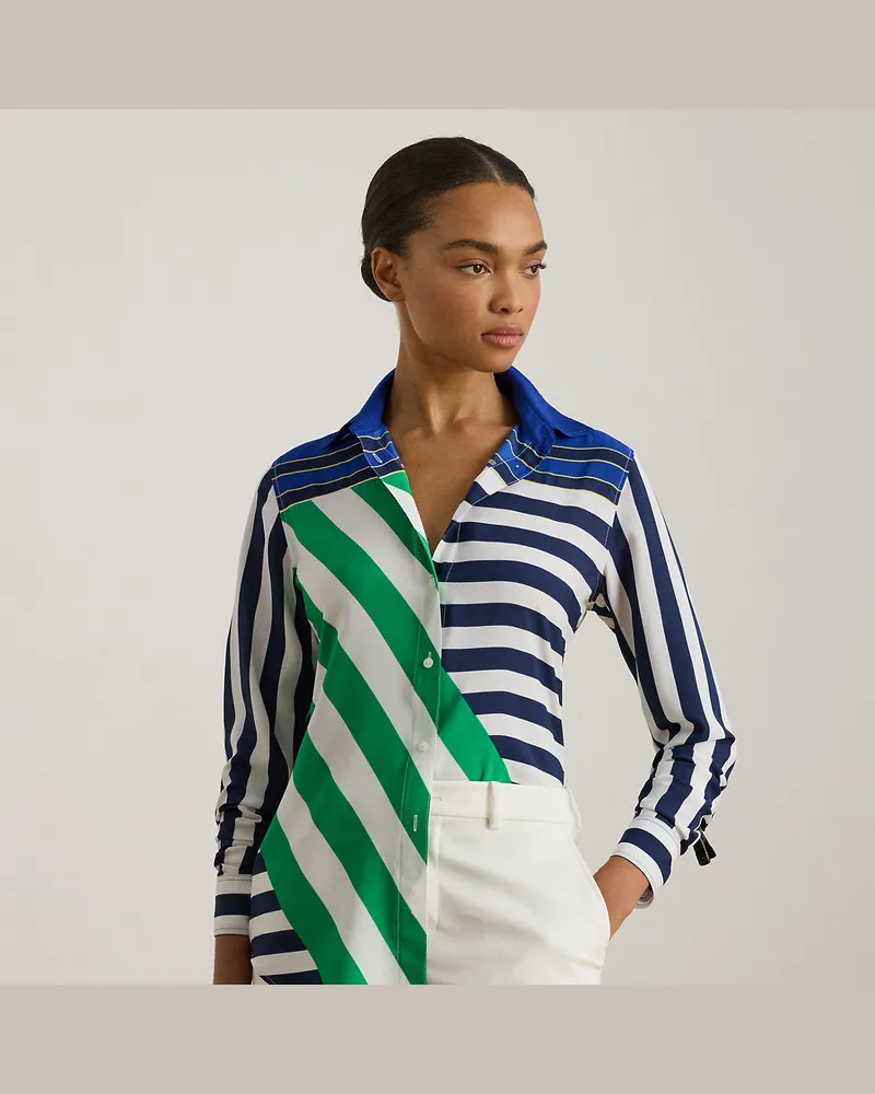Ralph Lauren Classic-Fit Crêpe-Hemd mit Streifen Blue