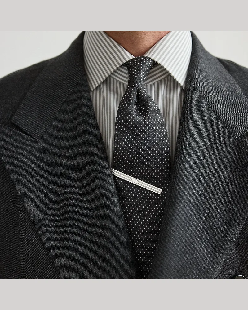 Ralph Lauren Guillochierte Krawattennadel aus Silber Grey
