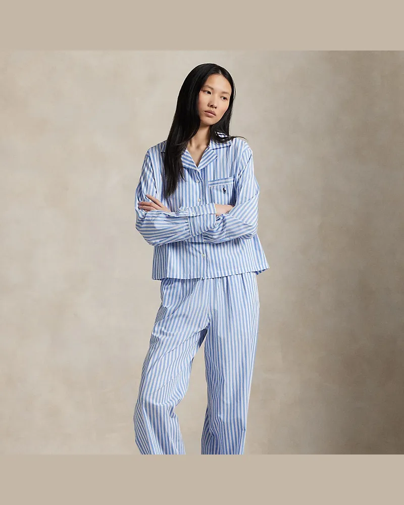 Ralph Lauren Langärmliger Pyjama aus Popeline Multi