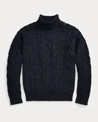 Ralph Lauren Aran-Strickpullover mit Halbrollkragen Blue