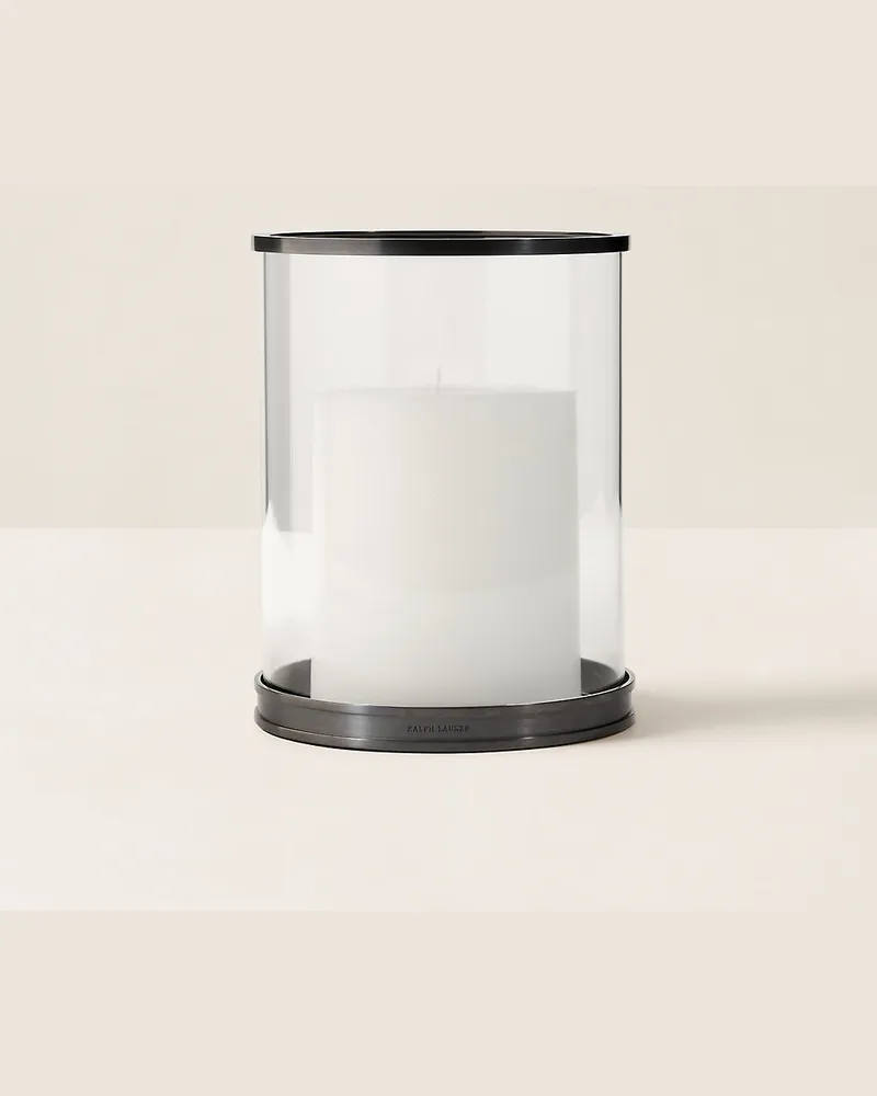Ralph Lauren Home Modernes mittelgroßes Windlicht Black