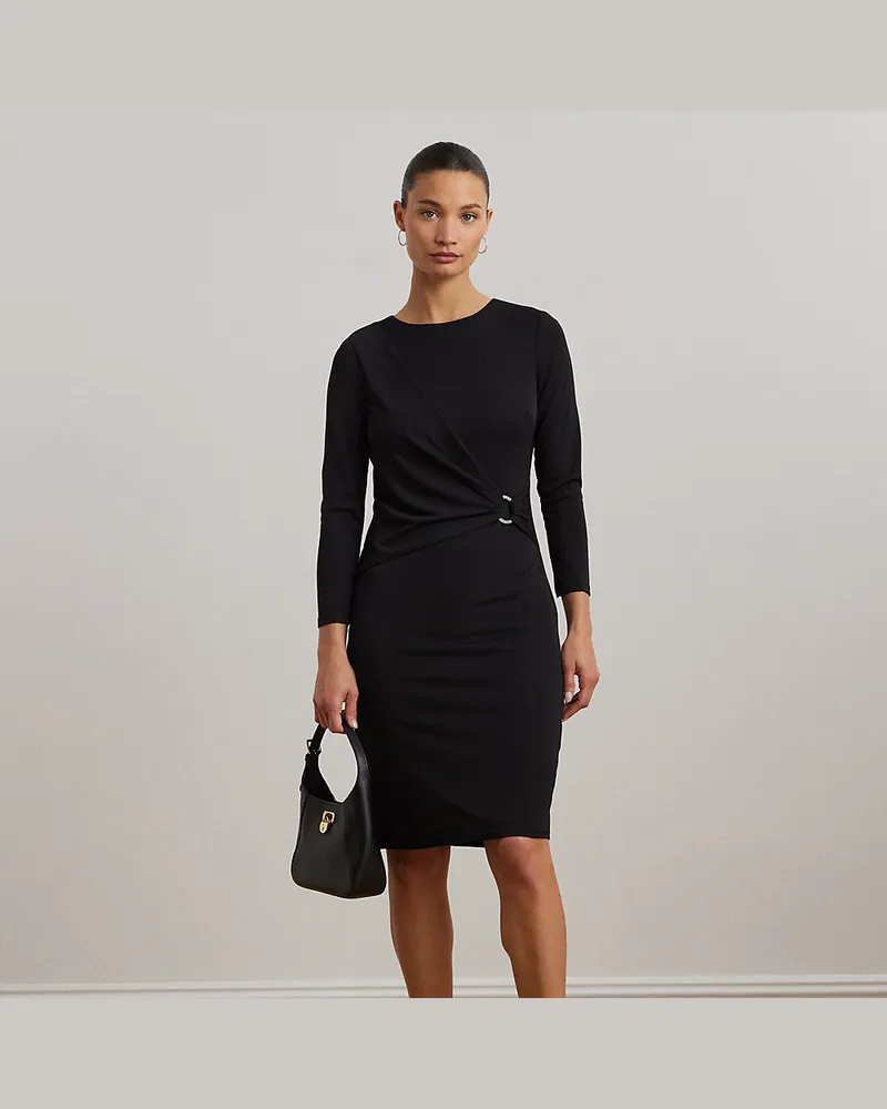 Ralph Lauren Jerseykleid mit 3/4-Ärmeln Black