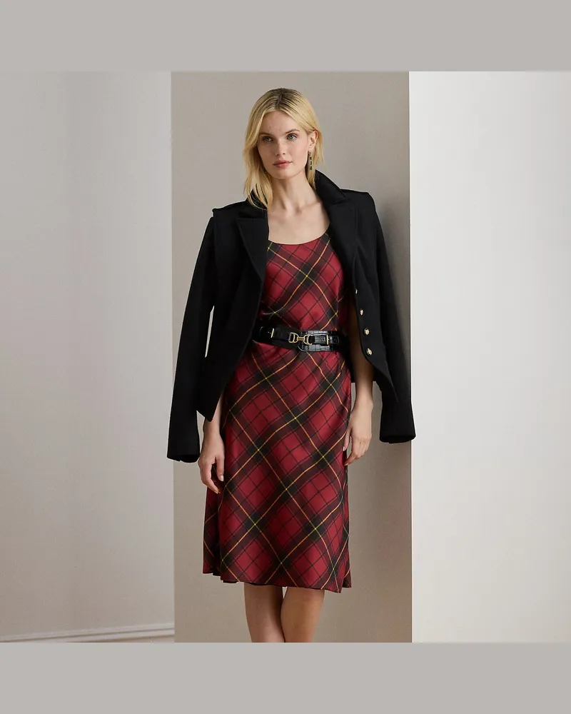 Ralph Lauren Ärmelloses Cocktailkleid aus Satin Black