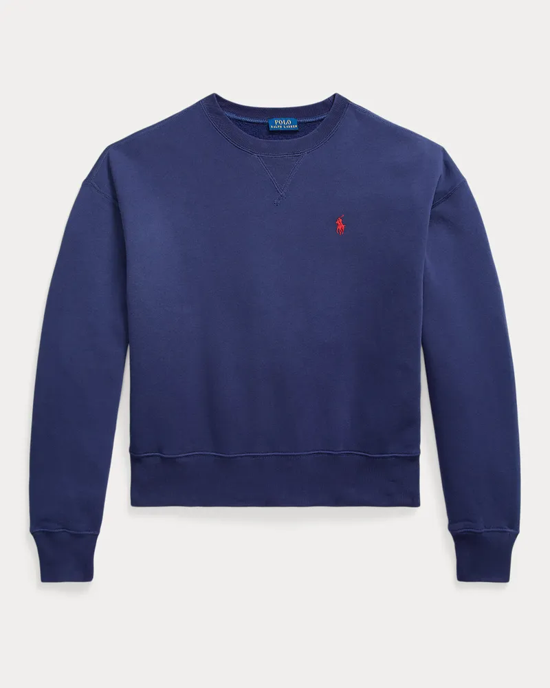 Ralph Lauren Rundhals-Sweatshirt aus Fleece Blue