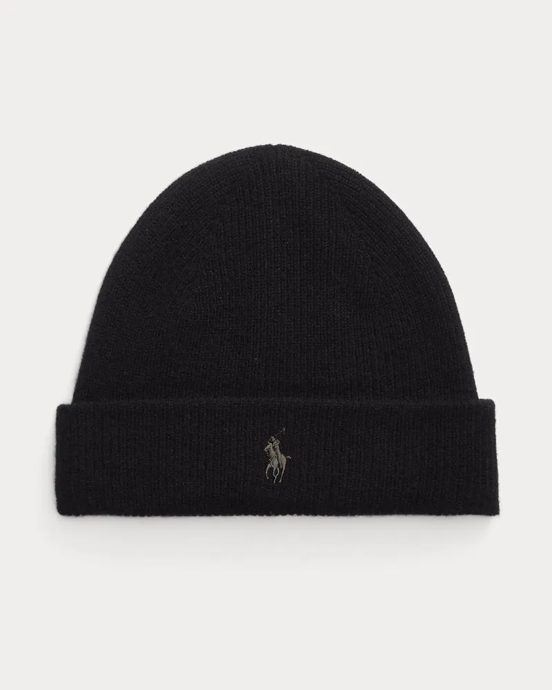 Ralph Lauren Waschbare Mütze aus Kaschmir Black