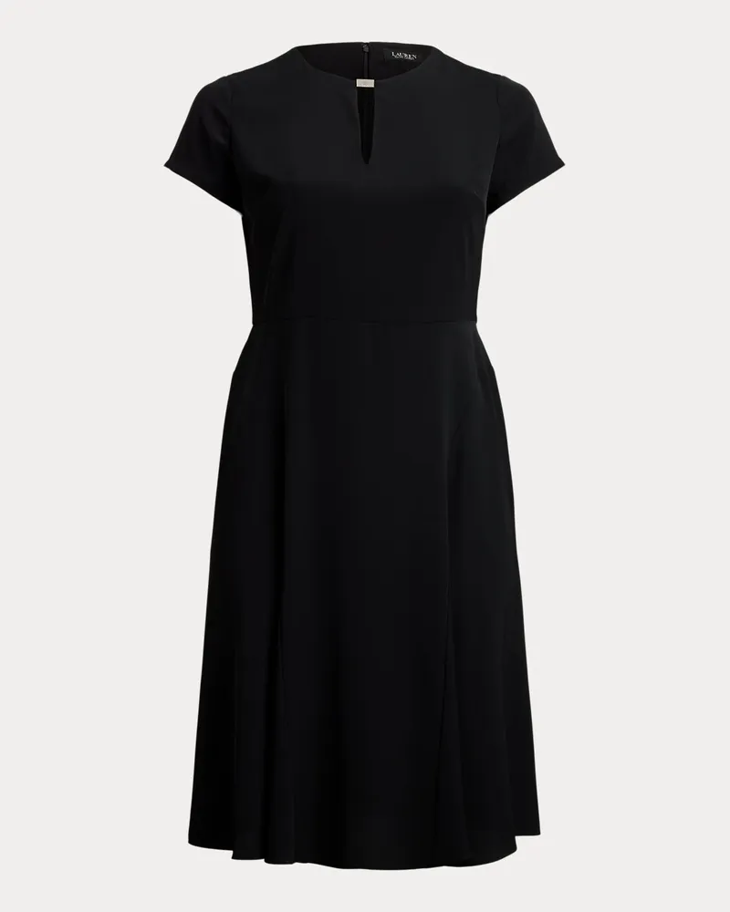 Ralph Lauren Plus Größen - Georgettekleid mit Gürtel Black
