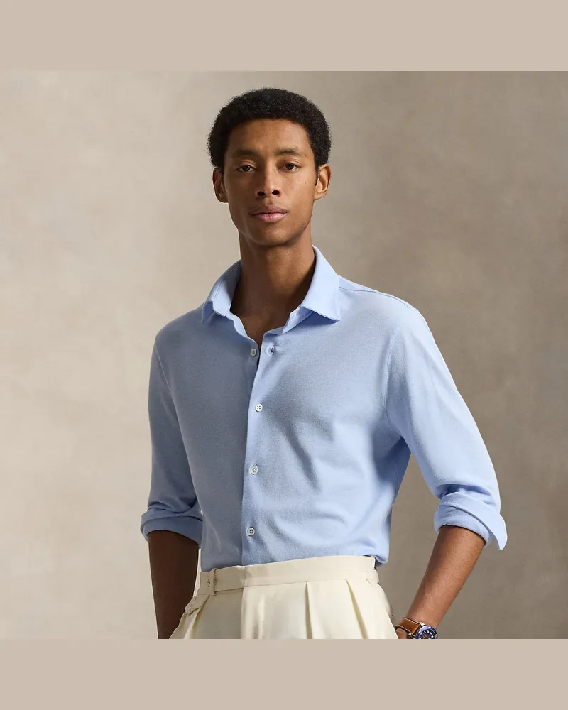 Ralph Lauren Hemd aus Micro-Piqué Blue