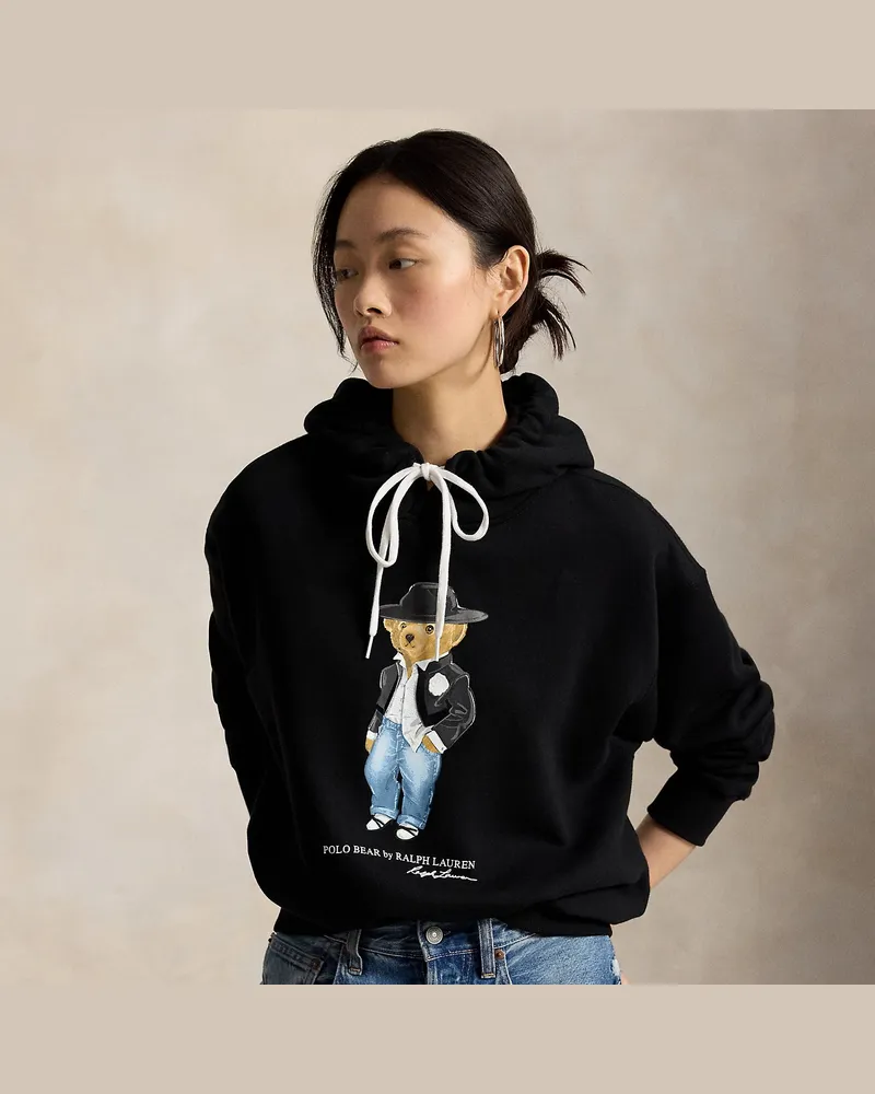 Ralph Lauren Kapuzenpullover mit Holiday Polo Bear Black