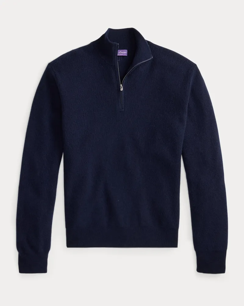 Ralph Lauren Strukturierter Pullover aus Kaschmir Blue