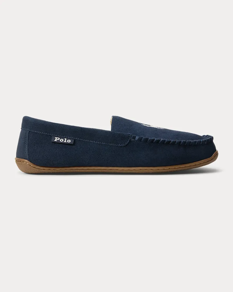 Ralph Lauren Slipper Brenan aus Wildleder Blue