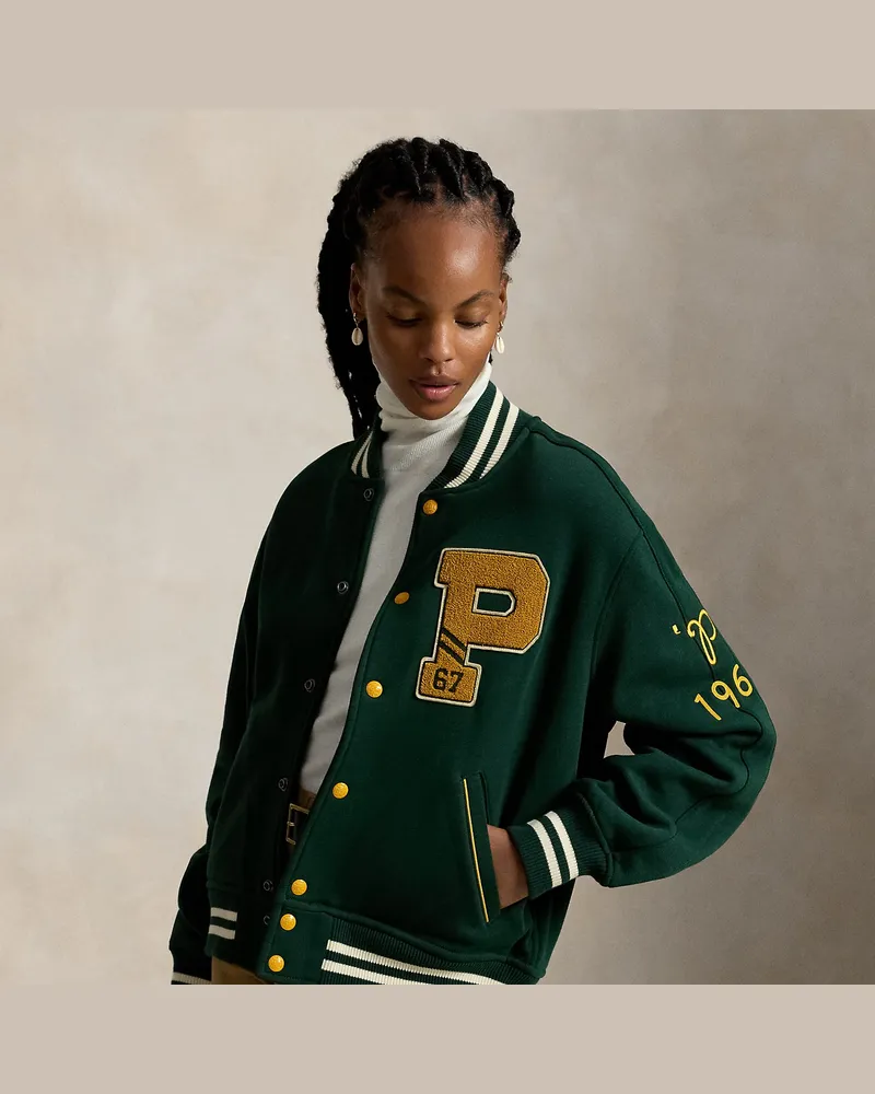 Ralph Lauren Fleecejacke im College-Stil Green