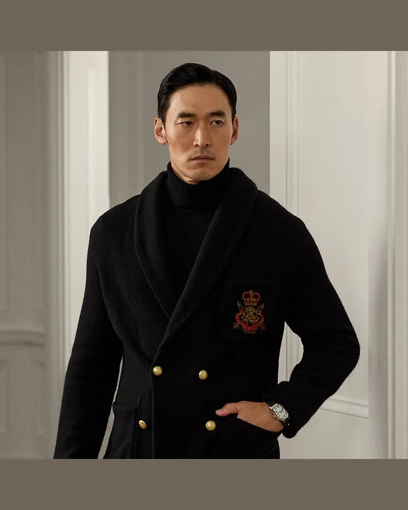 Ralph Lauren Blazer-Cardigan mit Boullionaufnäher Black
