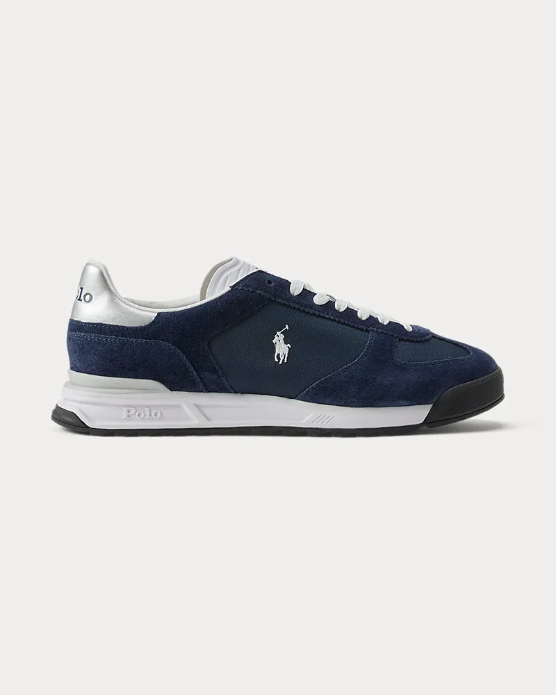 Ralph Lauren Wildleder-Oxford-Sneaker Varick Blue