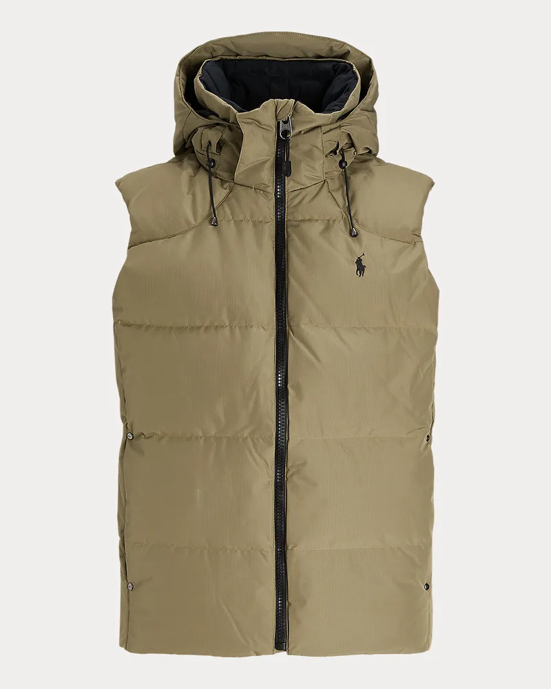 Ralph Lauren Daunenweste mit Kapuze Brown