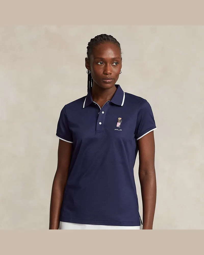 Ralph Lauren Tailored-Fit Poloshirt mit Polo Bear Blue