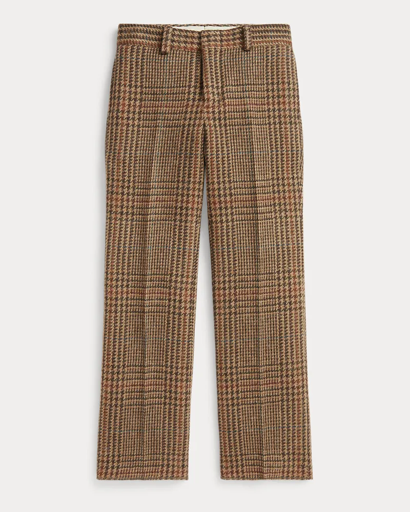 Ralph Lauren Hose aus Wolltweed mit Glencheck-Muster Brown