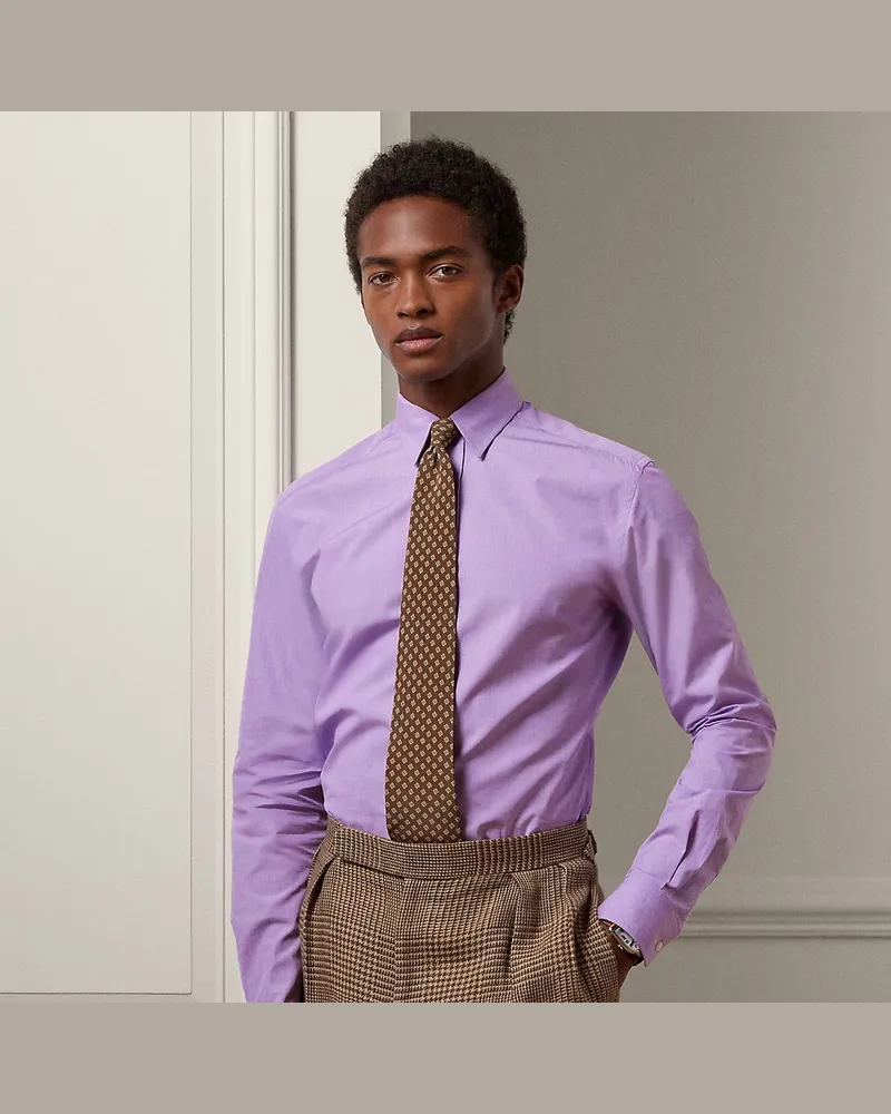Ralph Lauren Fil-à-Fil-Hemd Purple
